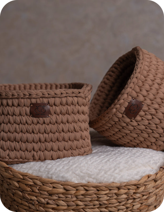 Handwoven storage basket